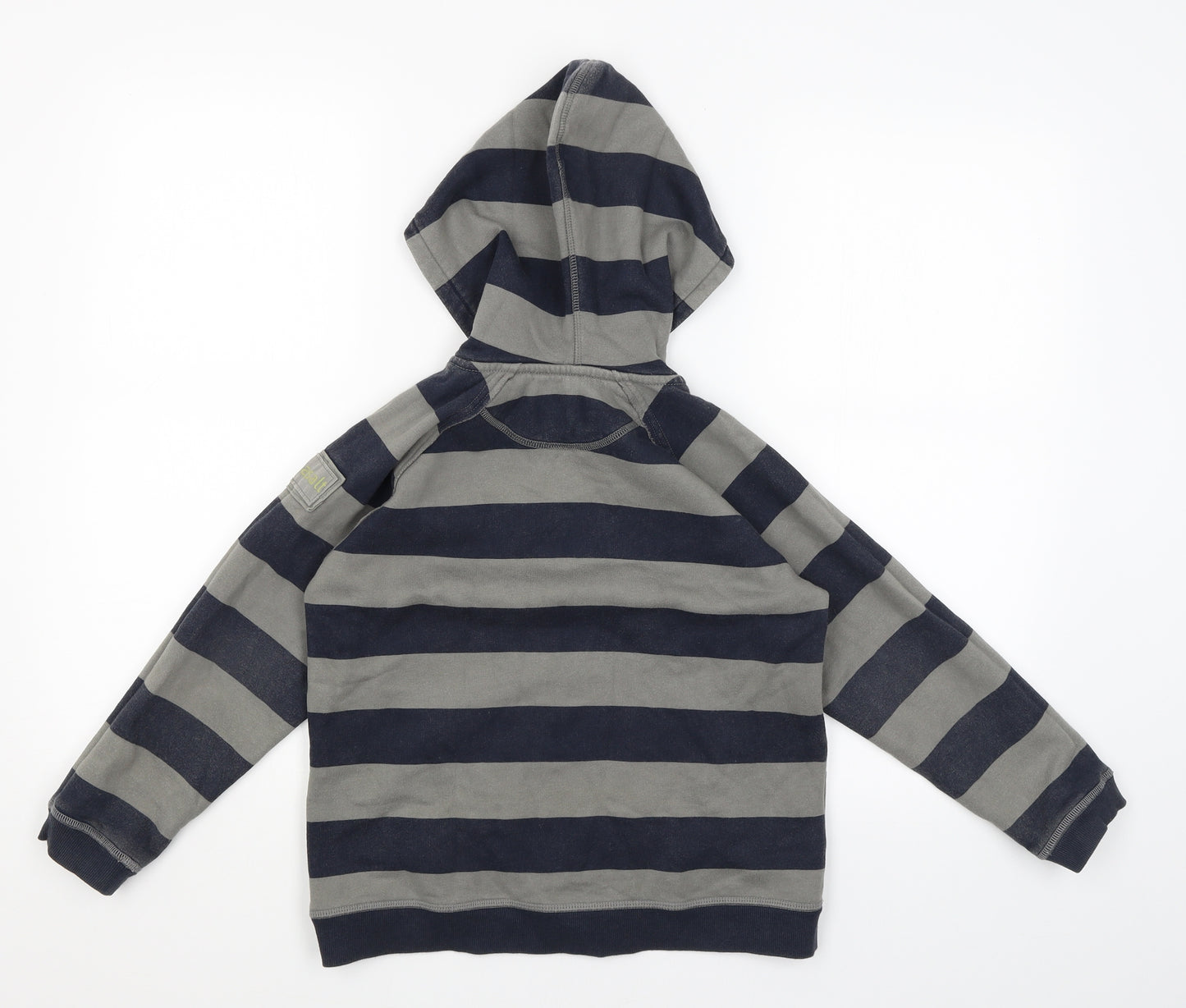 Sea Salt Boys Grey Striped  Full Zip Hoodie Size 8 Years