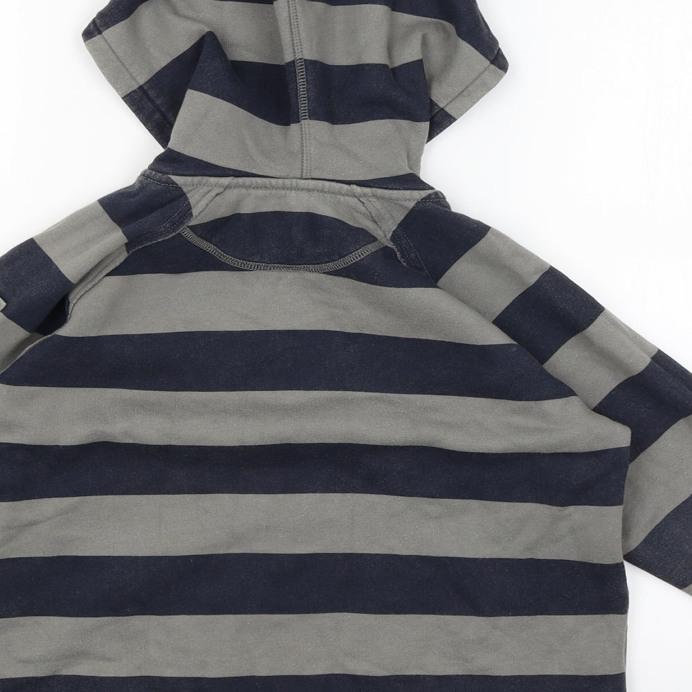 Sea Salt Boys Grey Striped  Full Zip Hoodie Size 8 Years