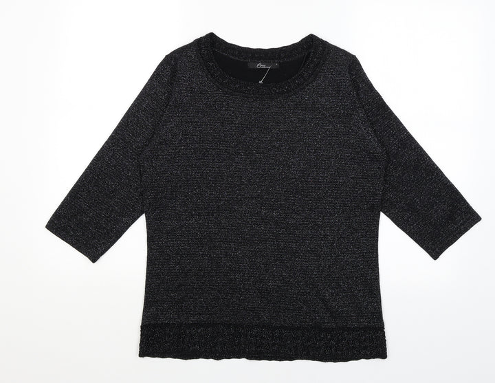 BM Womens Black Basic T-Shirt Size S