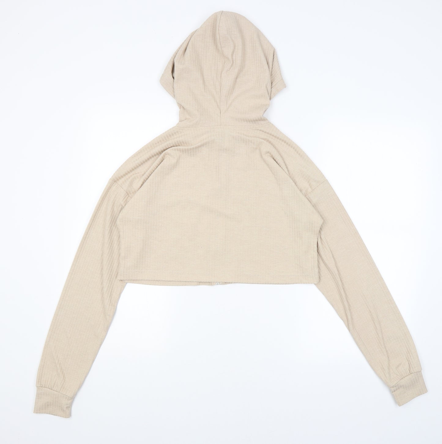 Missguided Womens Beige   Full Zip Hoodie Size 8