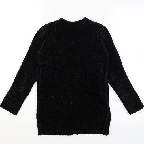 George Girls Black   Wrap Jumper Size 7-8 Years