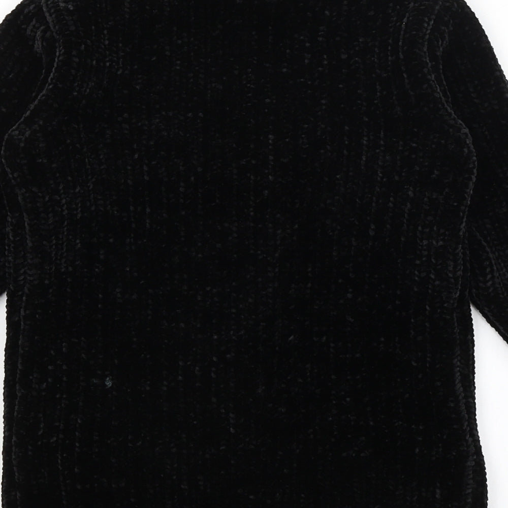 George Girls Black   Wrap Jumper Size 7-8 Years