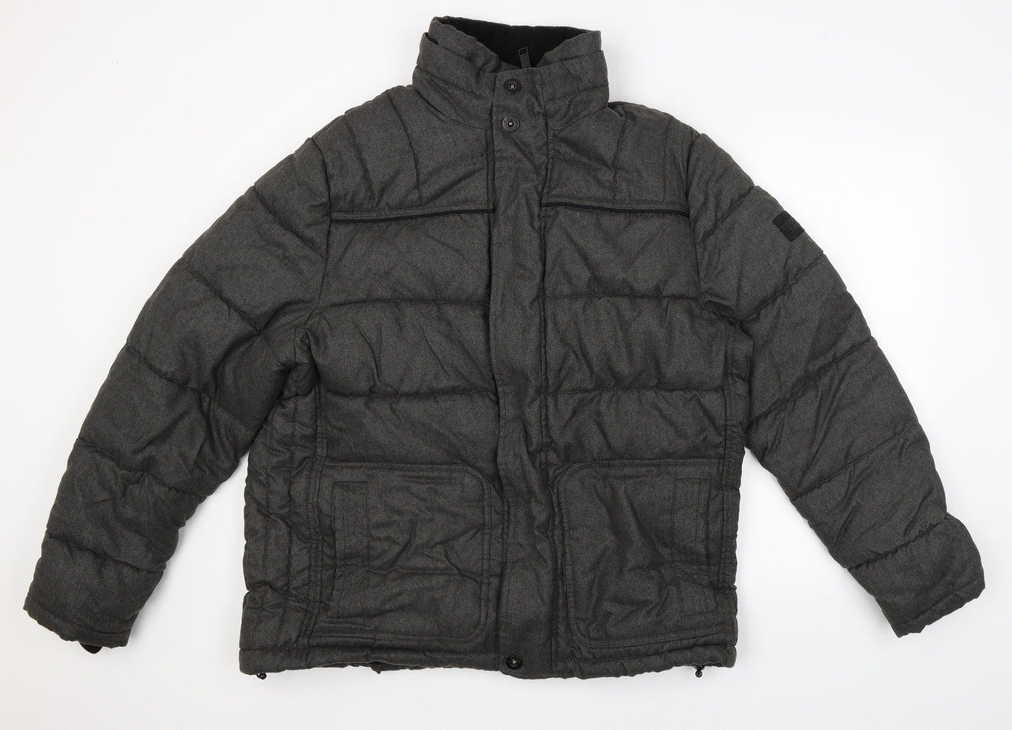 Angelo Letrico Mens Grey   Parka Coat Size 2XL