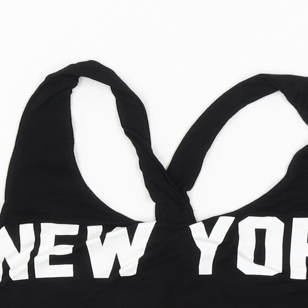 Boohoo Womens Black   Cropped Tank Size L