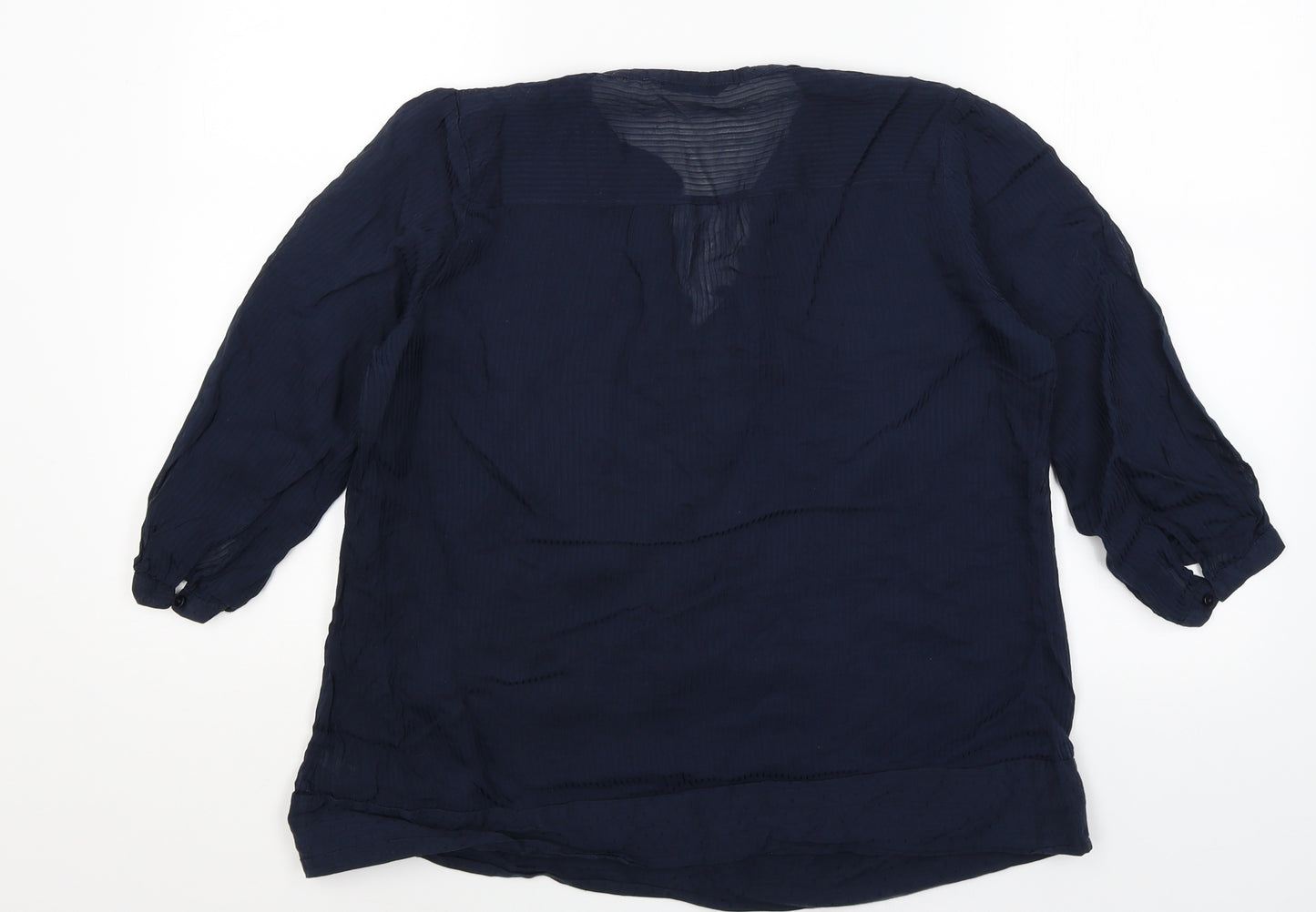 M&S Womens Blue   Basic Blouse Size 12