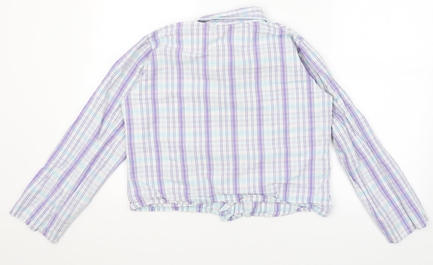 Secret Possessions Womens Purple Plaid  Top Pyjama Top Size 12