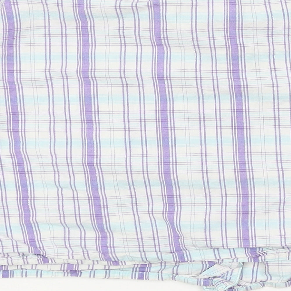 Secret Possessions Womens Purple Plaid  Top Pyjama Top Size 12