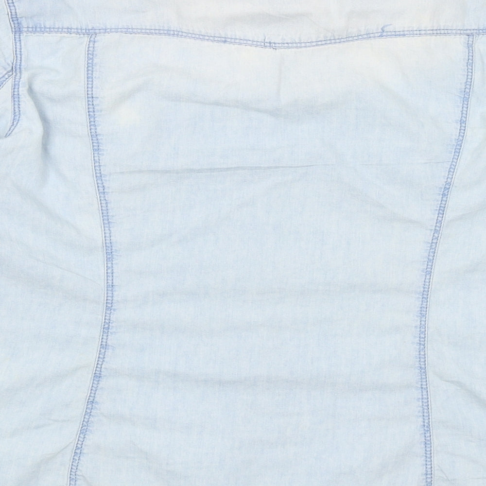 Denim Co Womens Blue   Basic Button-Up Size 16