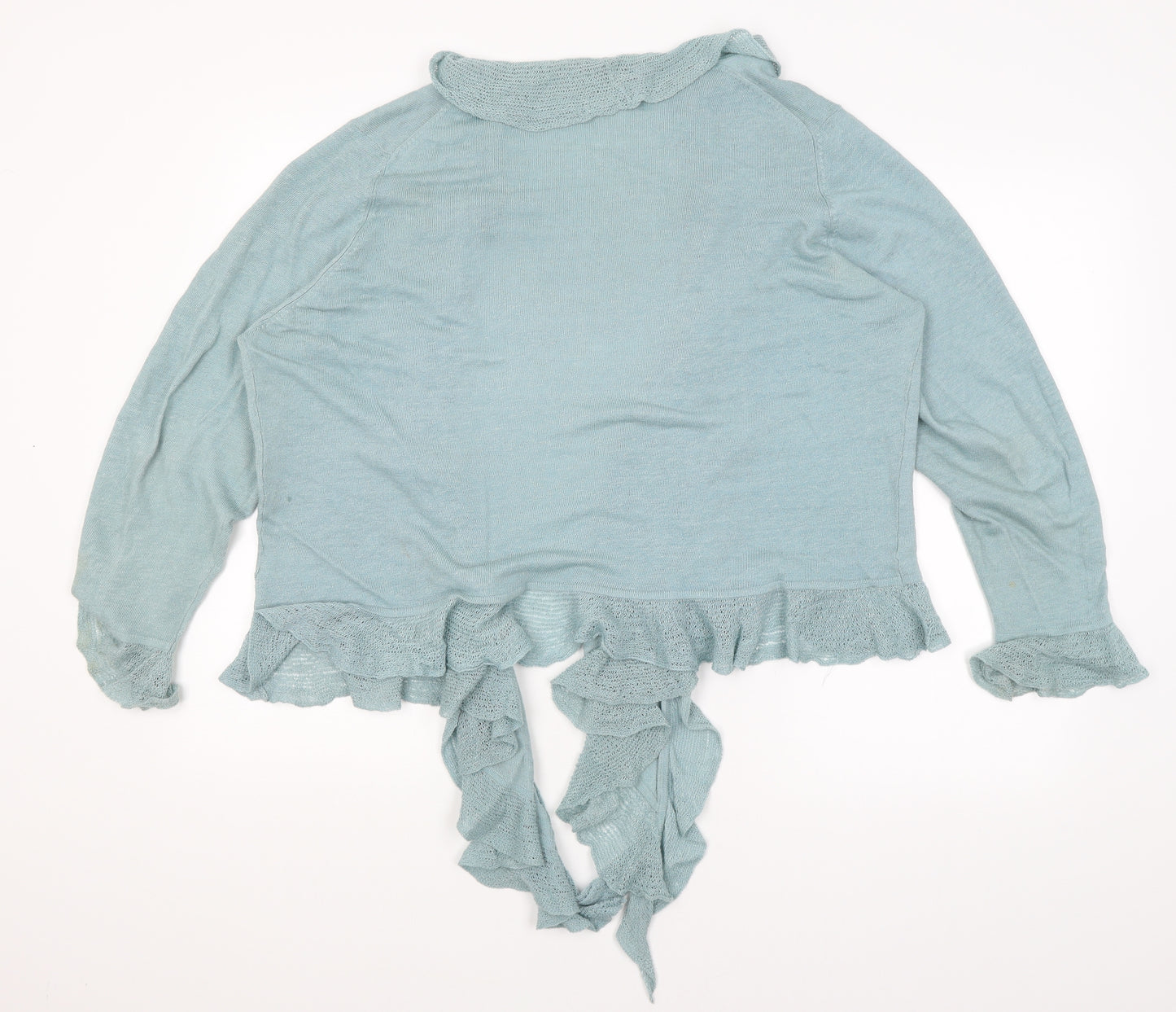 M&S Womens Blue   Wrap Jumper Size 26