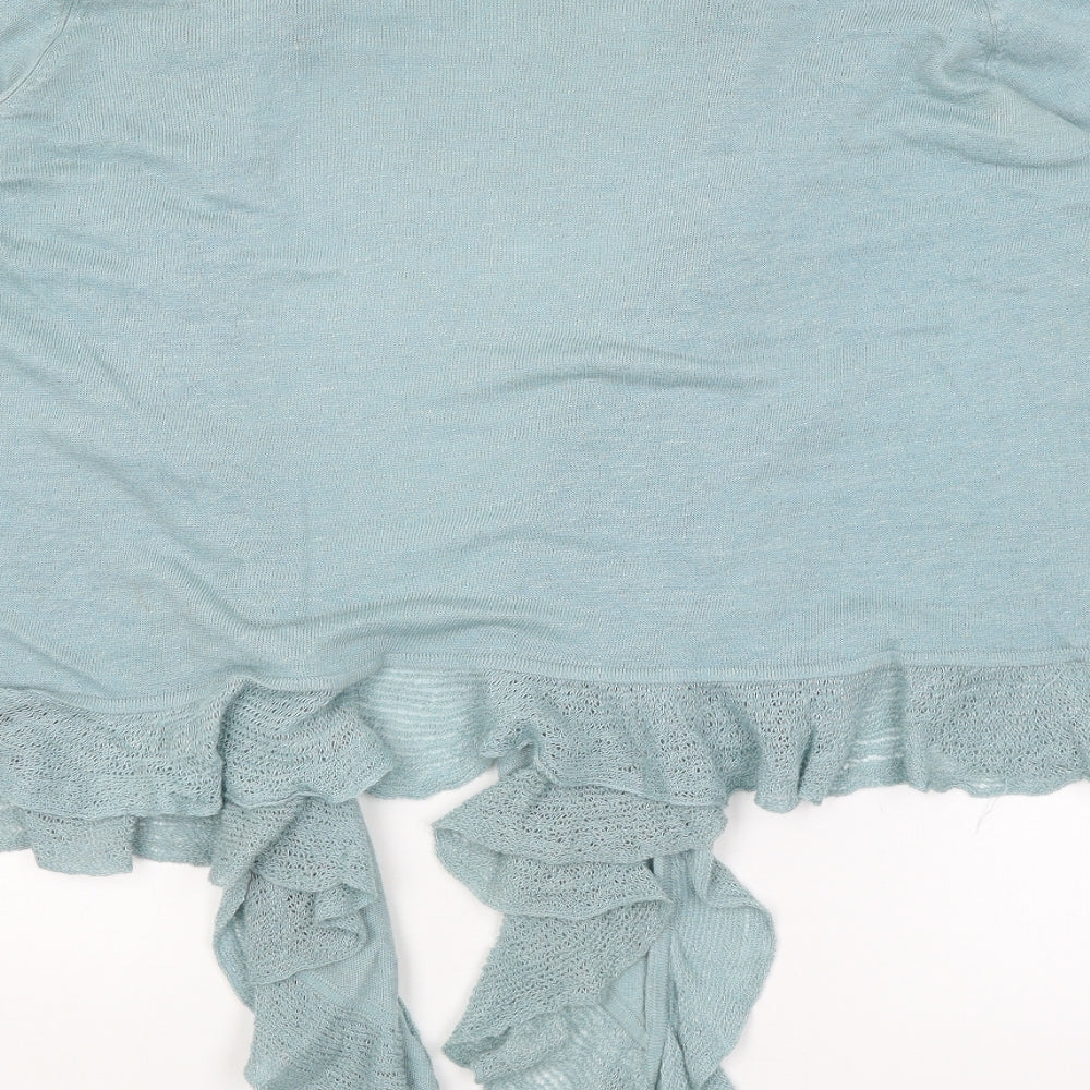 M&S Womens Blue   Wrap Jumper Size 26