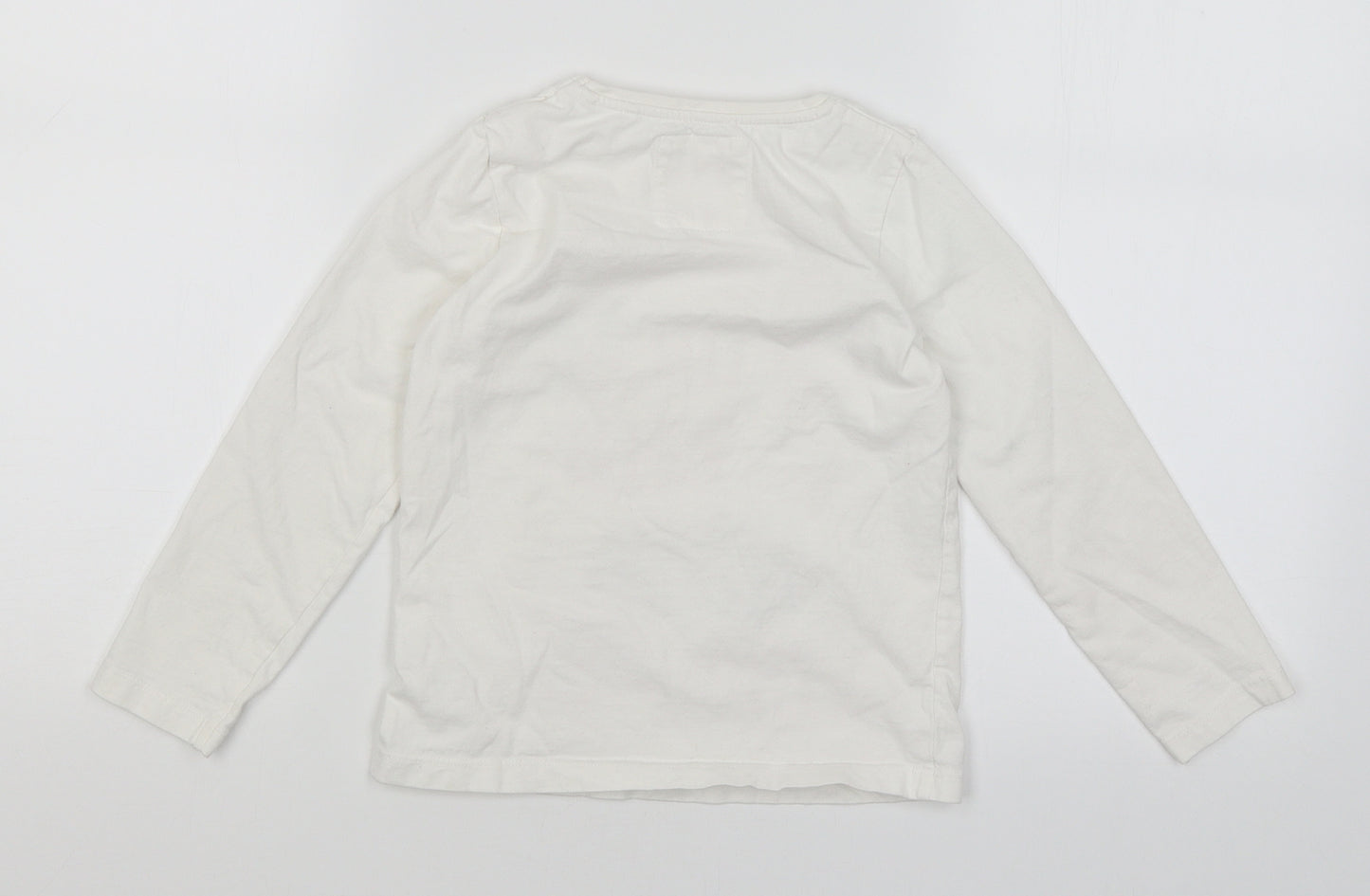 TU Girls White   Basic T-Shirt Size 7 Years  - Santa's List