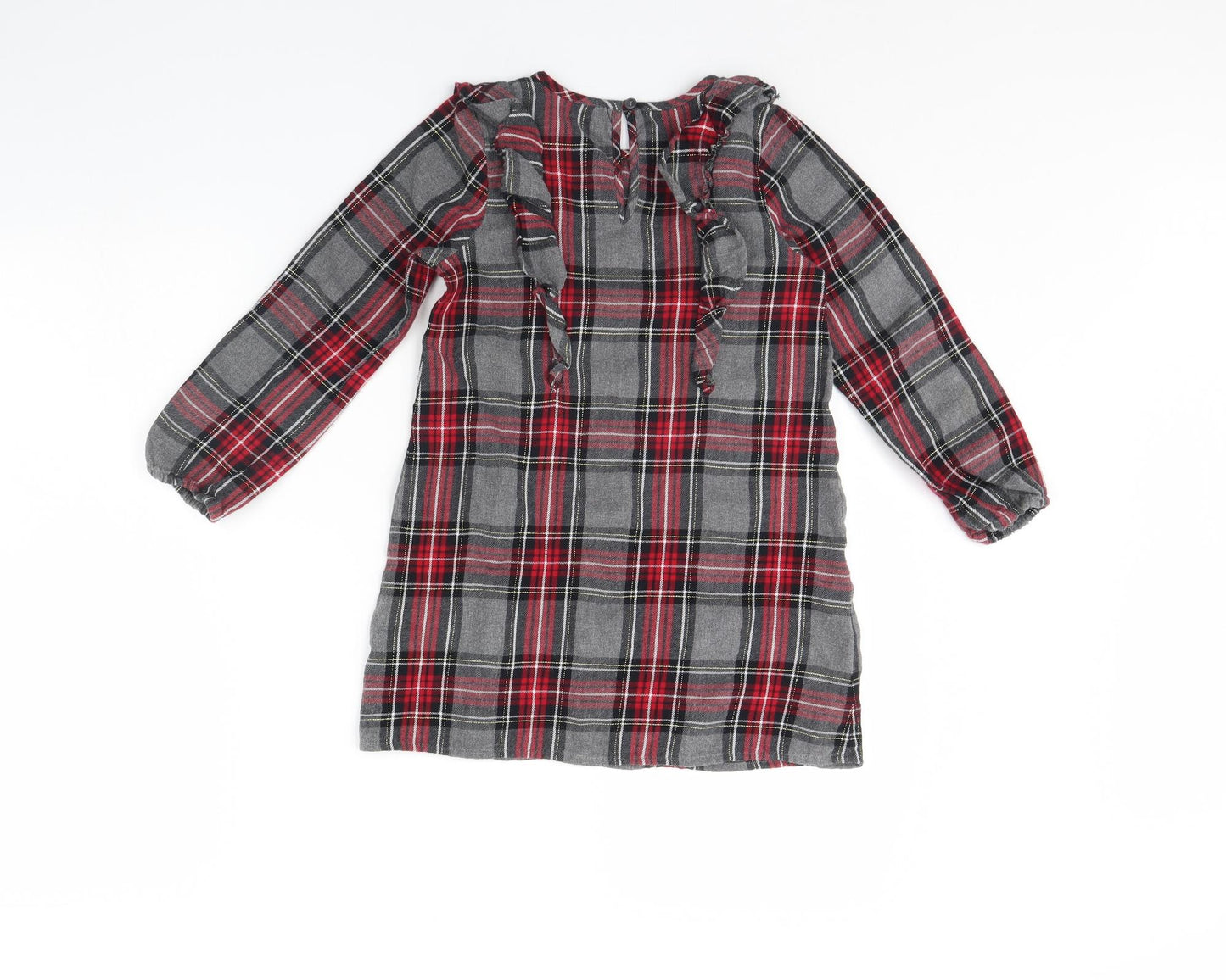 NEXT Girls Red Check  Shift  Size 6 Years
