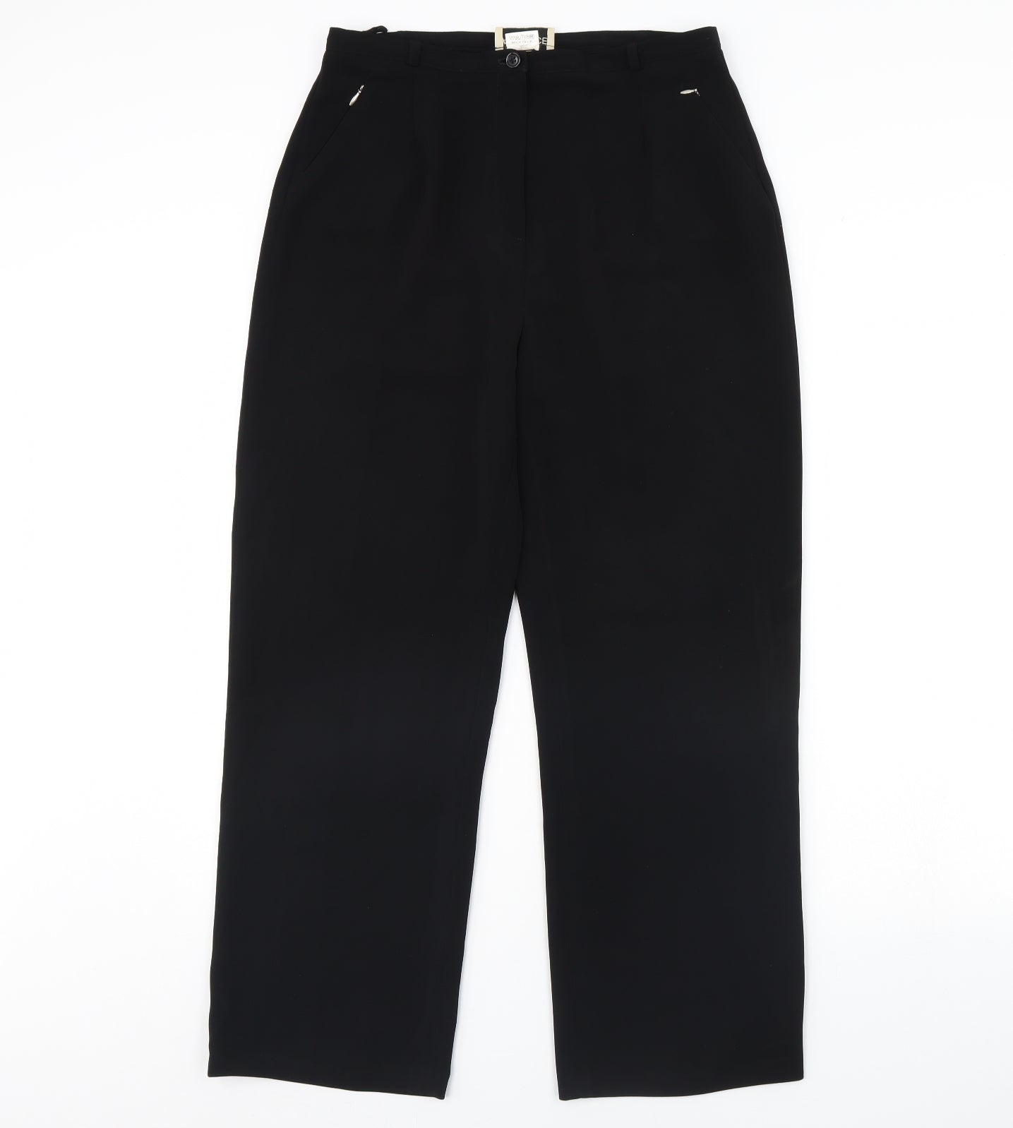 Ambience Womens Black   Trousers  Size 16 L28 in