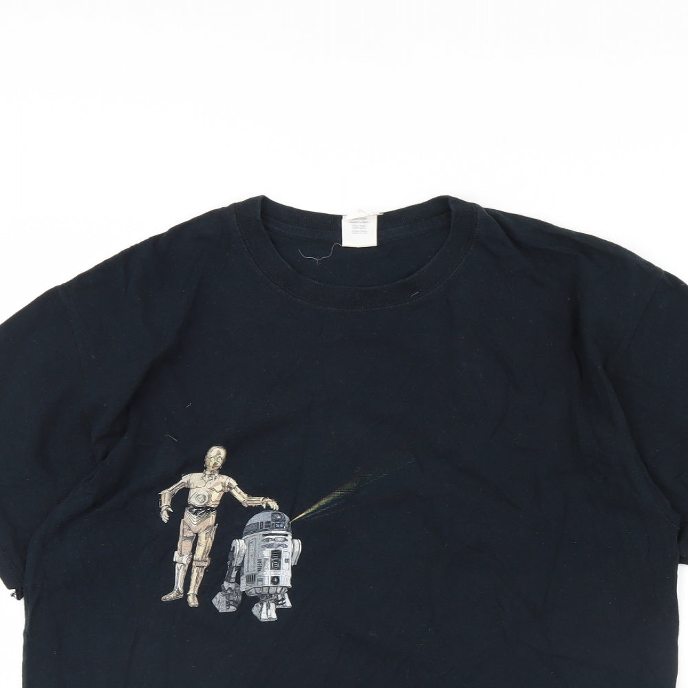 Gildan Mens Blue    T-Shirt Size L  - Star wars