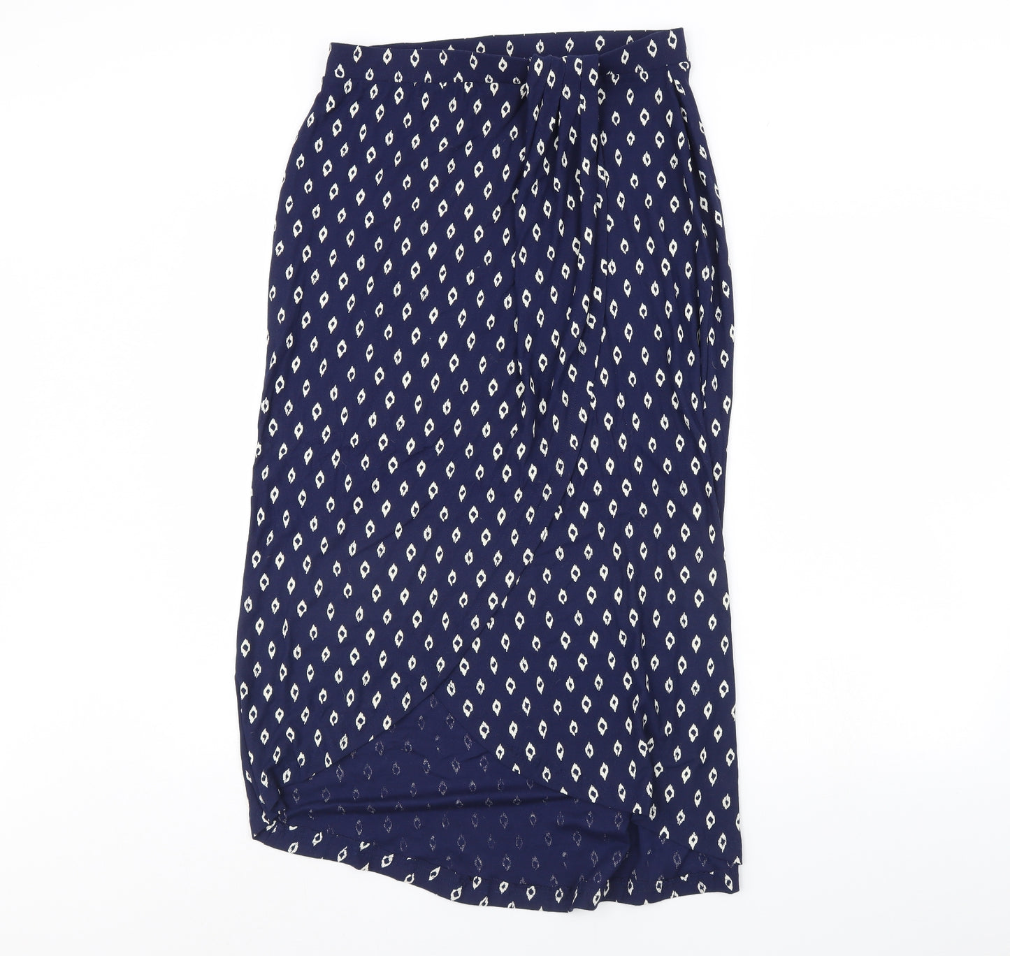 F&F Womens Blue Polka Dot  Flare Skirt Size 12