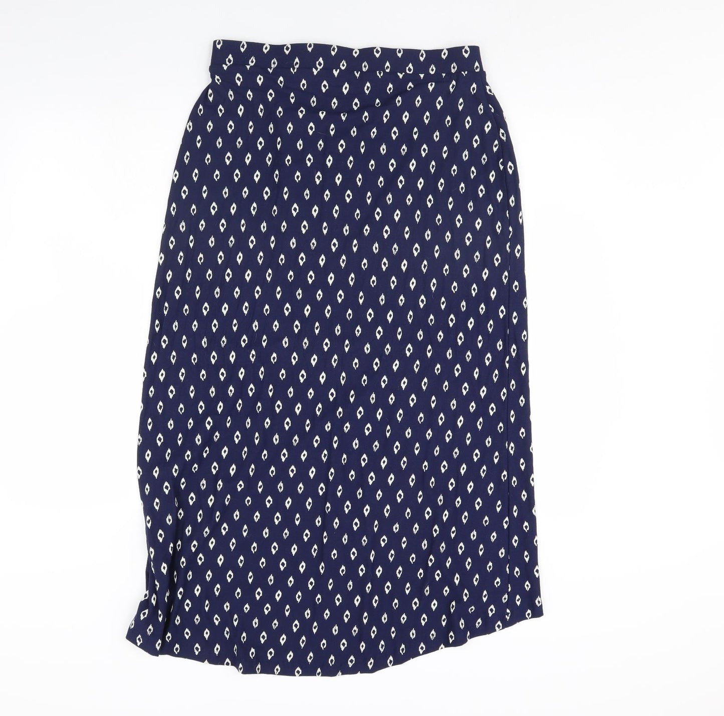 F&F Womens Blue Polka Dot  Flare Skirt Size 12