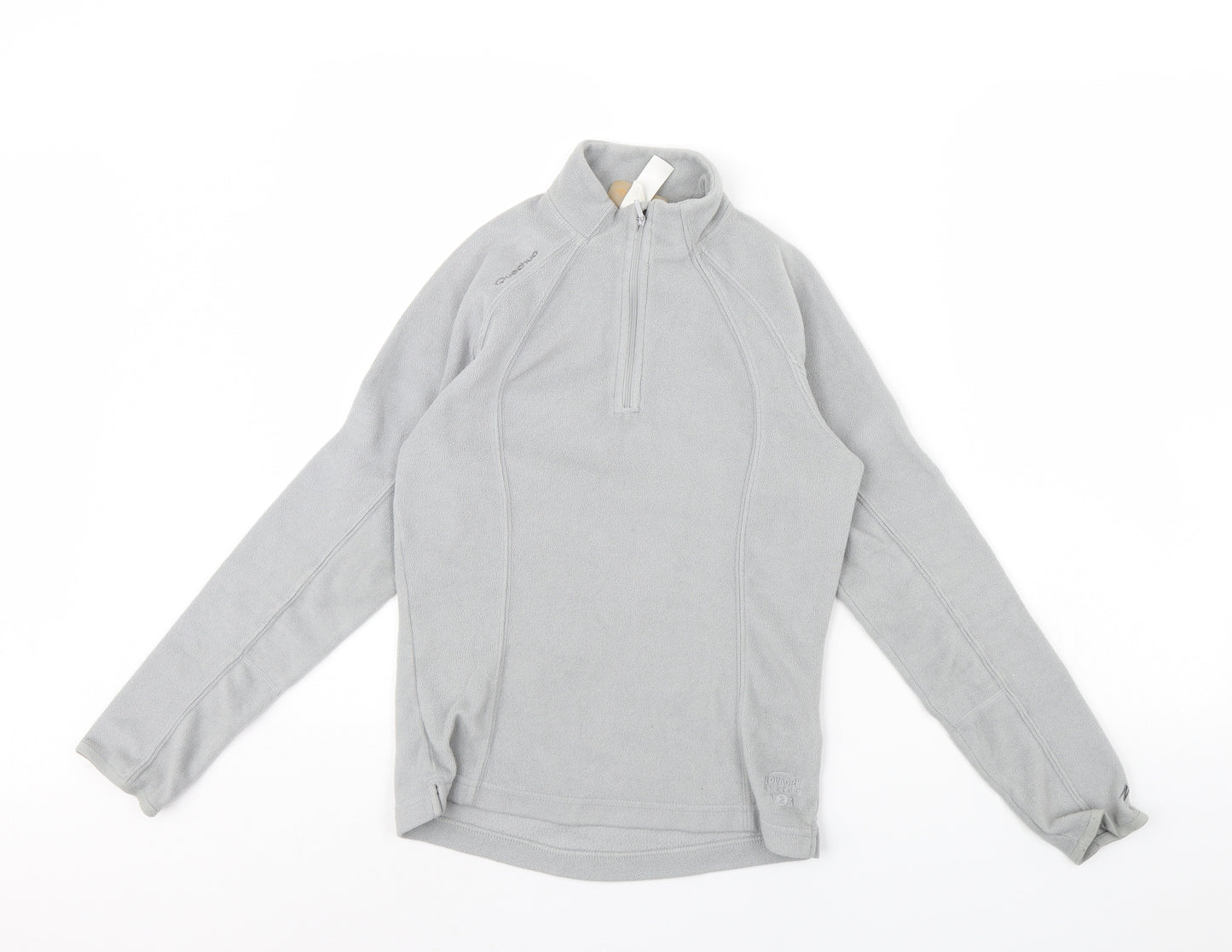 DECATHLON Womens Grey  Fleece Henley Jumper Size XS