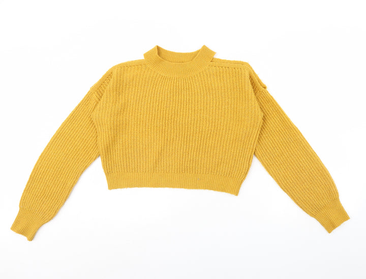 New Look Girls Yellow Pullover Jumper Size 14 Years