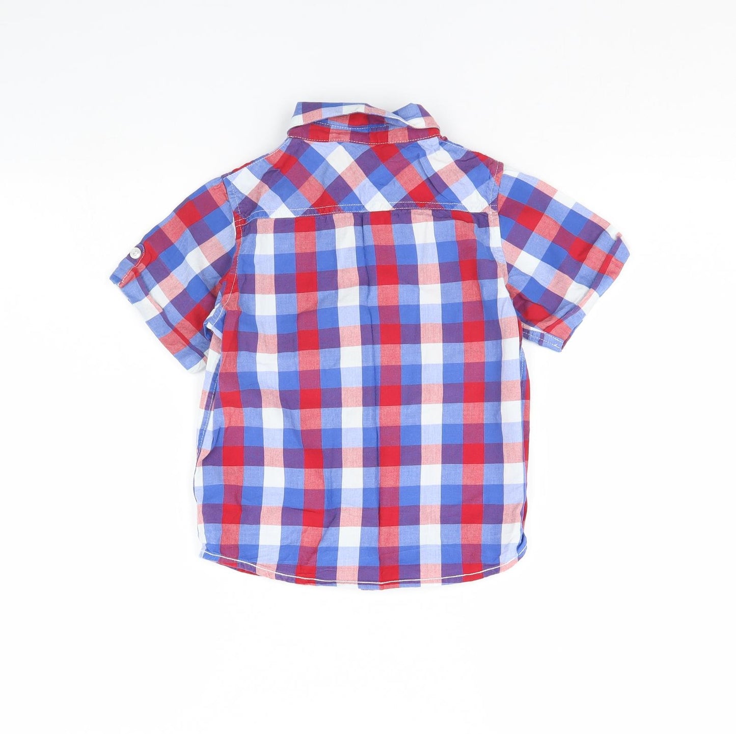 Mothercare Boys Blue Check  Basic Button-Up Size 6 Years