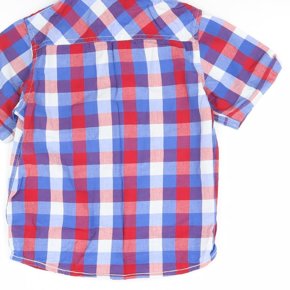 Mothercare Boys Blue Check  Basic Button-Up Size 6 Years