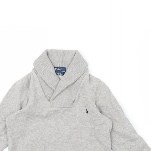 Ralph Lauren Girls Grey   Pullover Jumper Size 6 Years