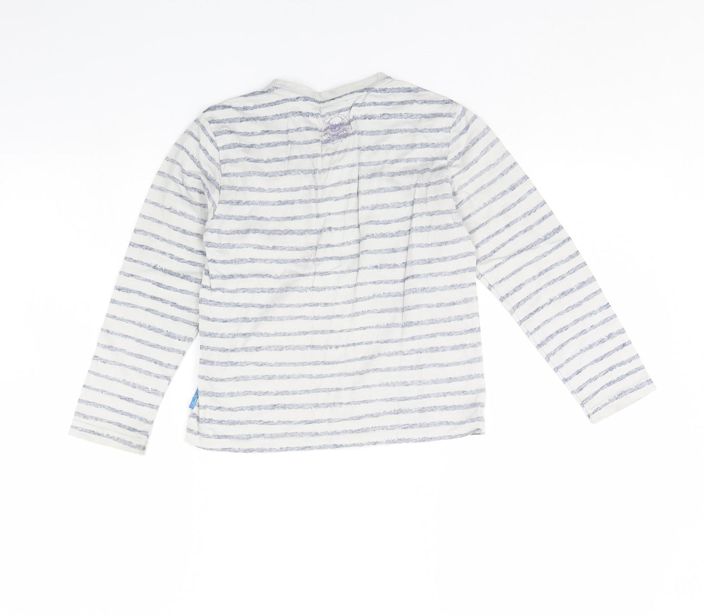 Emma Bunton Girls Grey Striped  Basic Blouse Size 6 Years