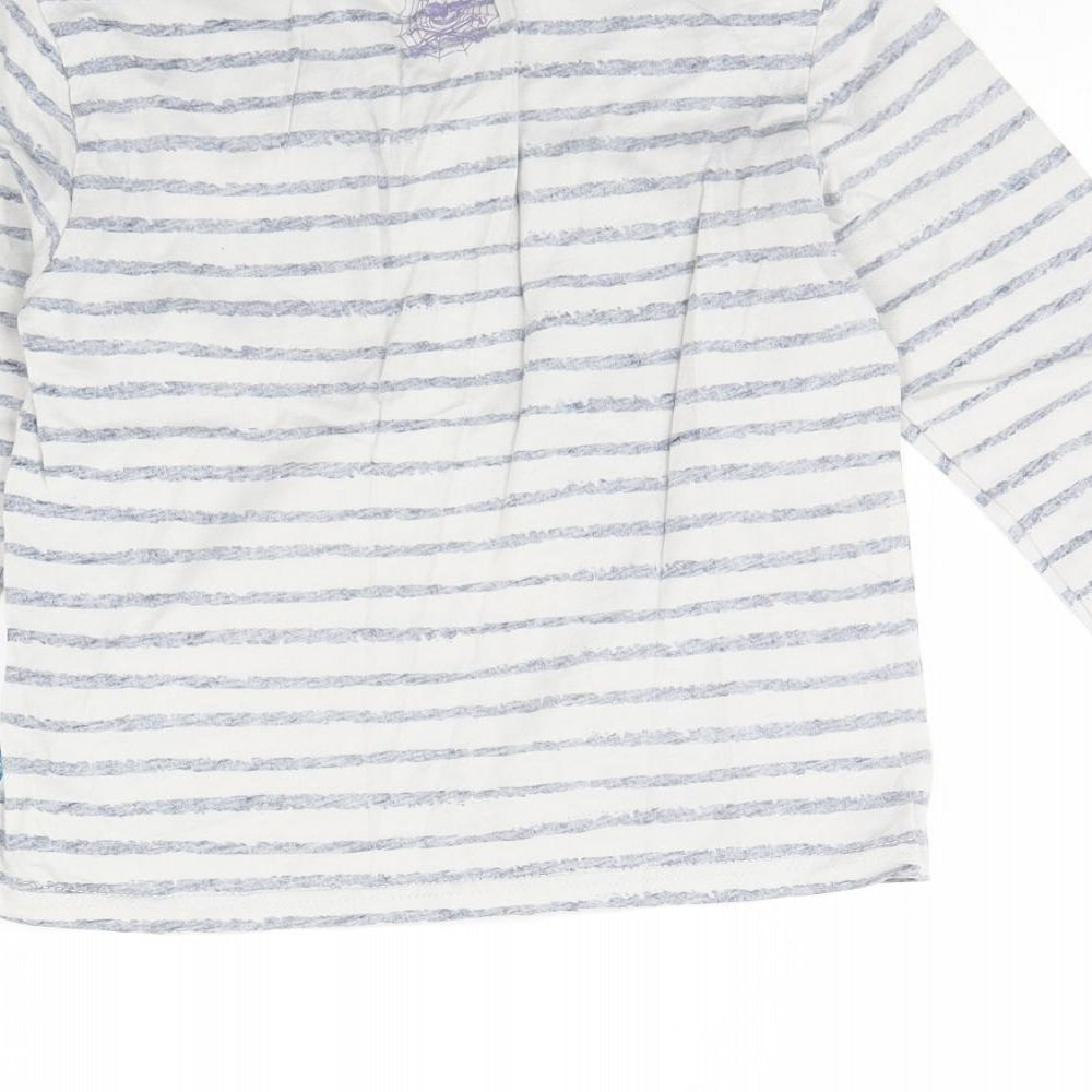 Emma Bunton Girls Grey Striped  Basic Blouse Size 6 Years