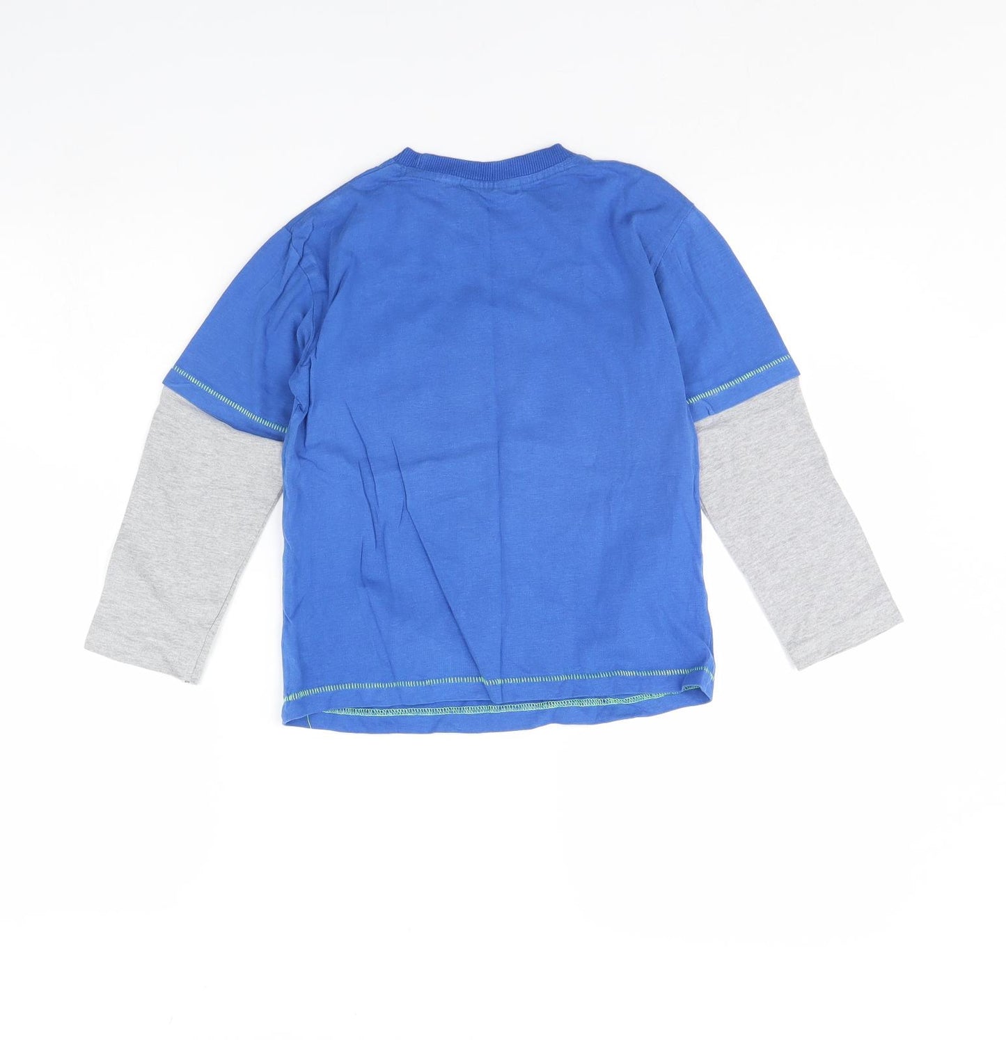 Duck & Dodge Boys Blue   Basic T-Shirt Size 6 Years  - Dinosaur