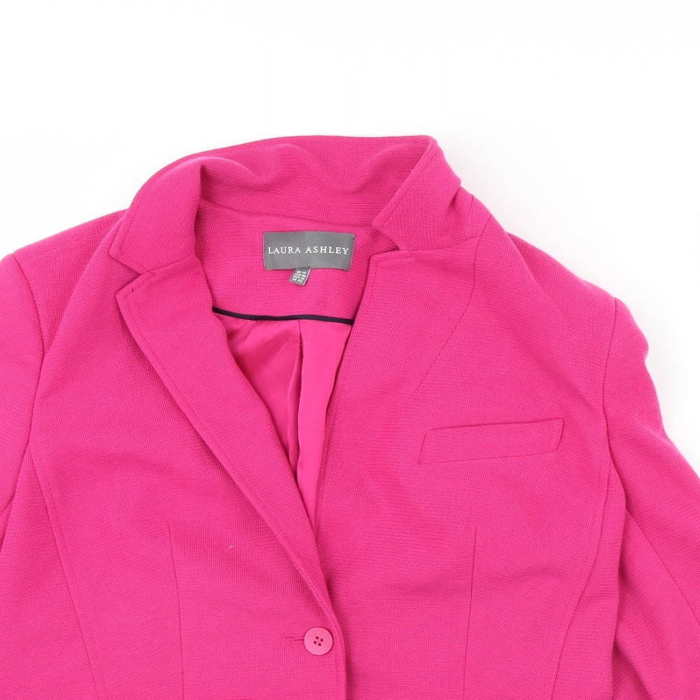 Laura Ashley Womens Pink   Jacket  Size 14  - Shoulder Pads