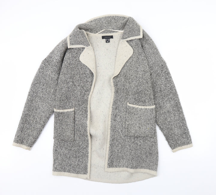 Atmosphere Womens Black Herringbone Jacket Size 10