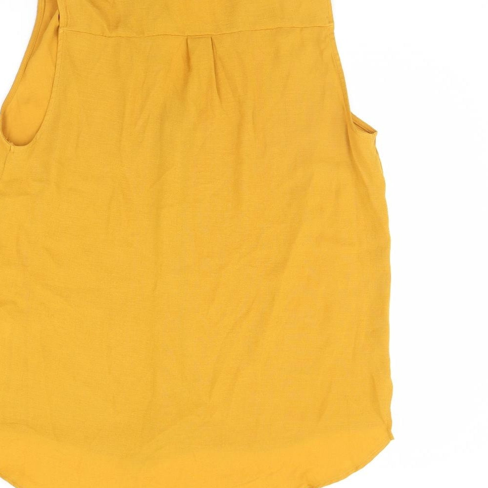 George Womens Yellow   Basic Button-Up Size 14