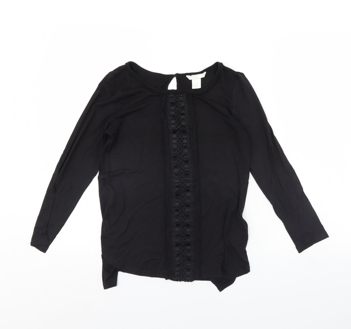 H&M Womens Black   Basic Blouse Size XS