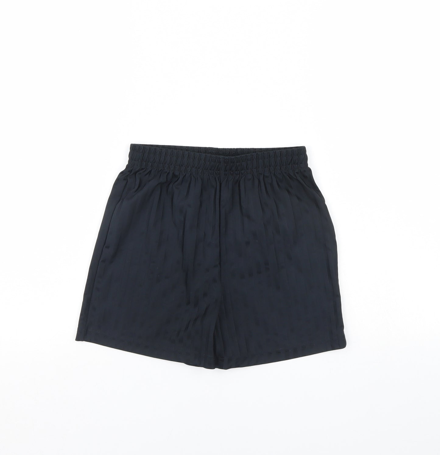 m&s Boys Black Striped  Sweat Shorts Size 7 Years