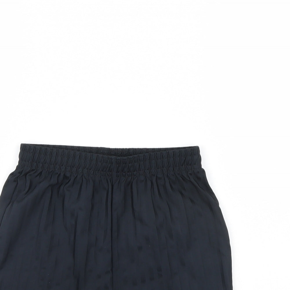 m&s Boys Black Striped  Sweat Shorts Size 7 Years