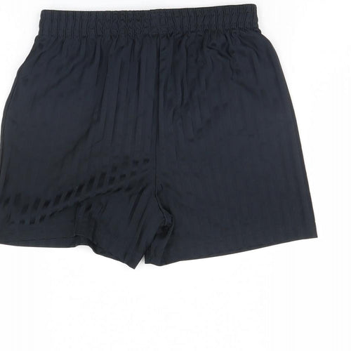 m&s Boys Black Striped  Sweat Shorts Size 7 Years