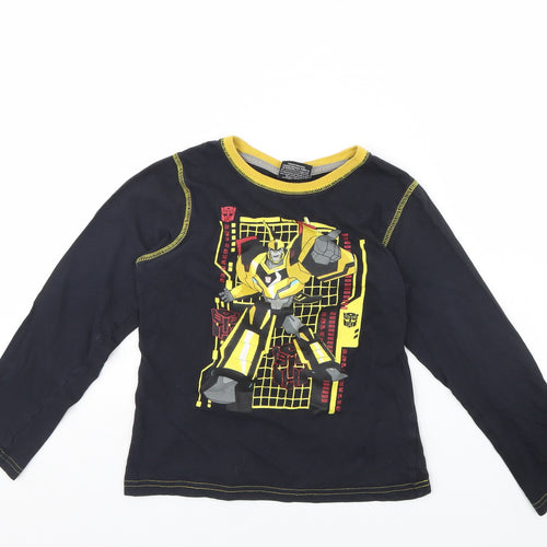 Character Boys Black Solid   Pyjama Top Size 9 Years  - Avengers