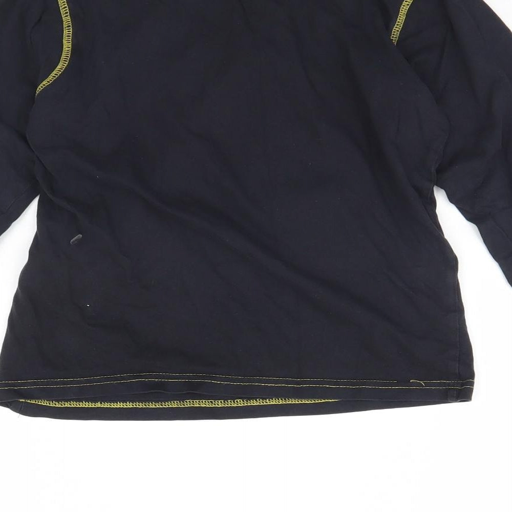 Character Boys Black Solid   Pyjama Top Size 9 Years  - Avengers