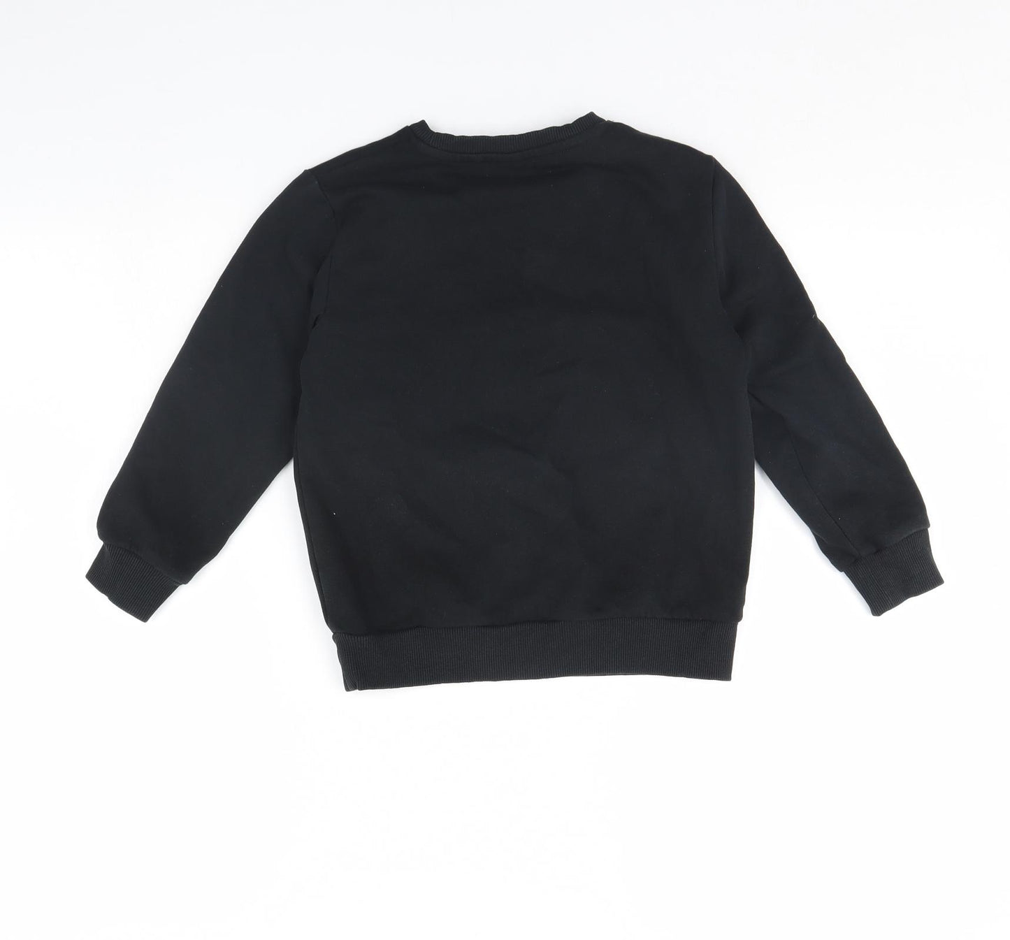 Preworn Boys Black   Pullover Jumper Size 5 Years