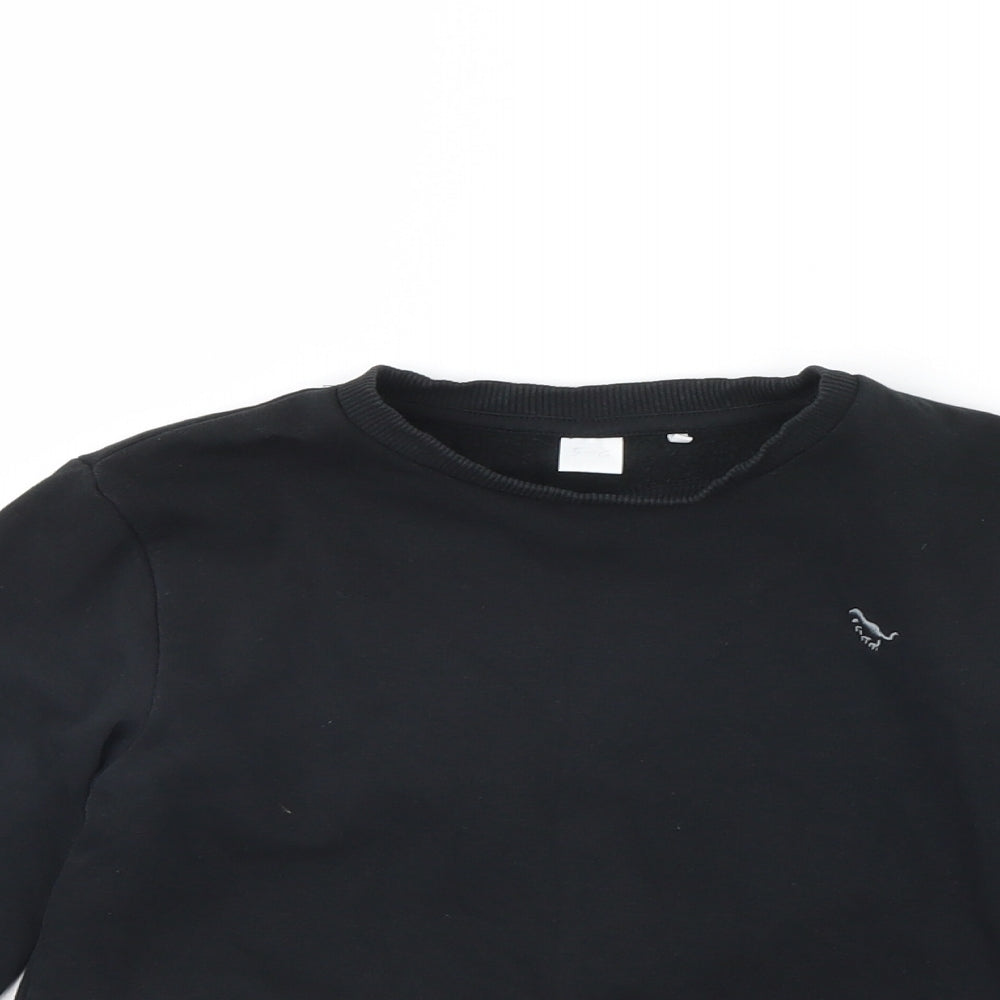 Preworn Boys Black   Pullover Jumper Size 5 Years