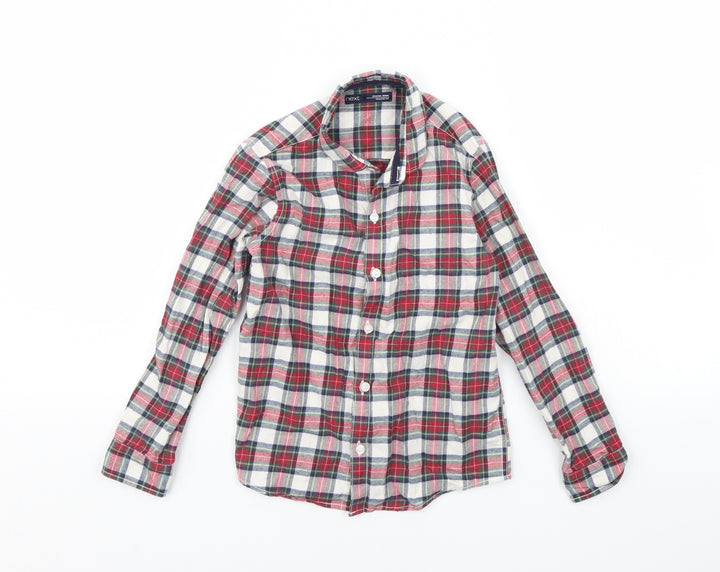 NEXT Boys Red Check Basic Button-Up Size 5 Years
