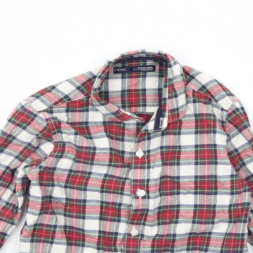 NEXT Boys Red Check  Basic Button-Up Size 5 Years