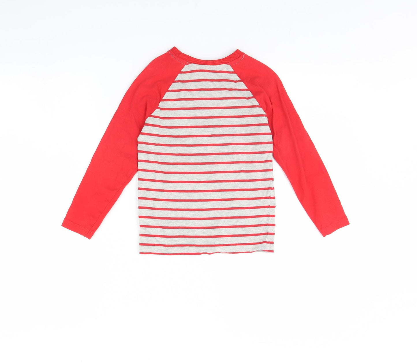 George Boys Grey Striped  Basic T-Shirt Size 5 Years  - Pudsey Bear