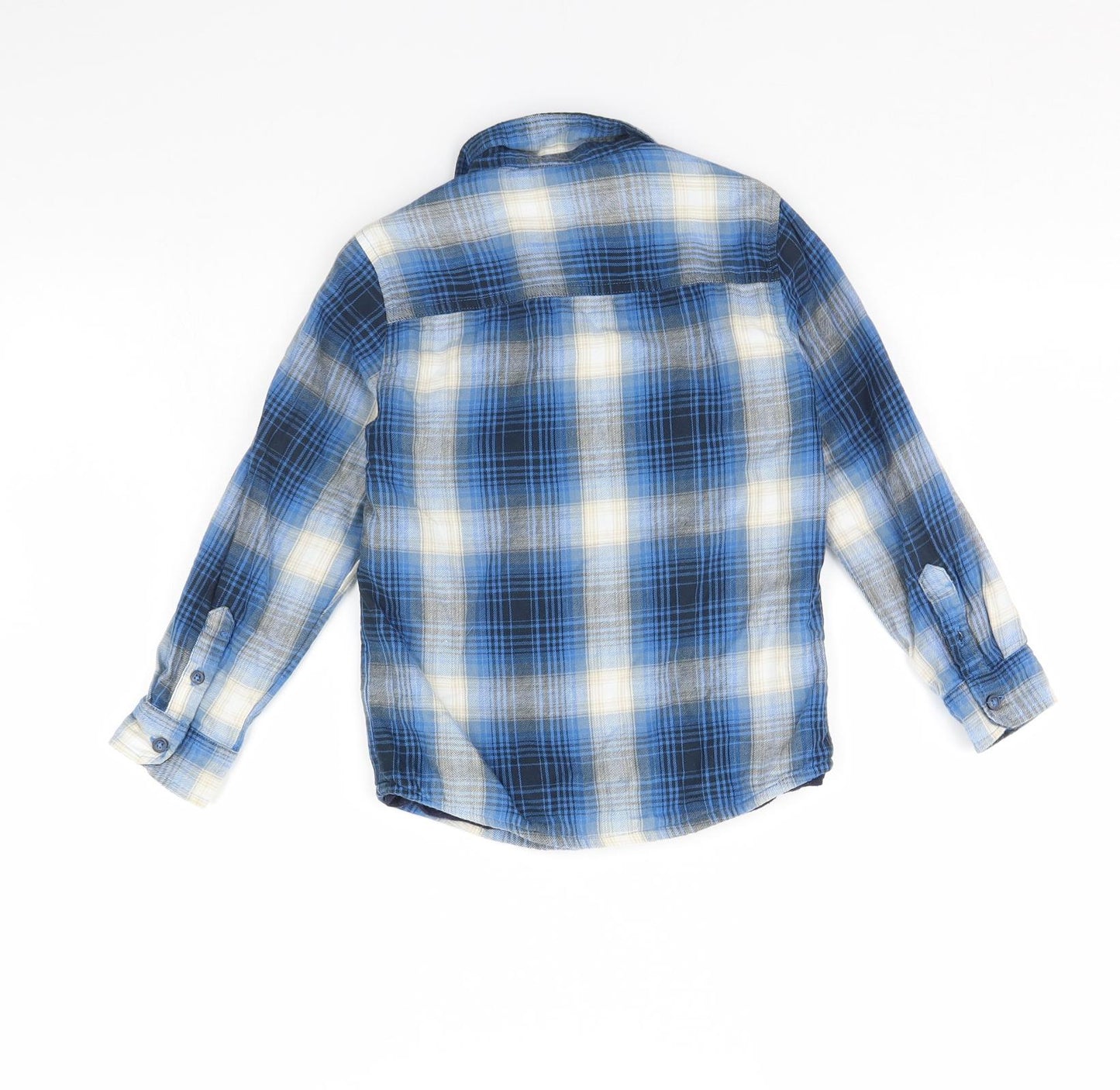 NEXT Boys Blue Check  Basic Button-Up Size 6 Years