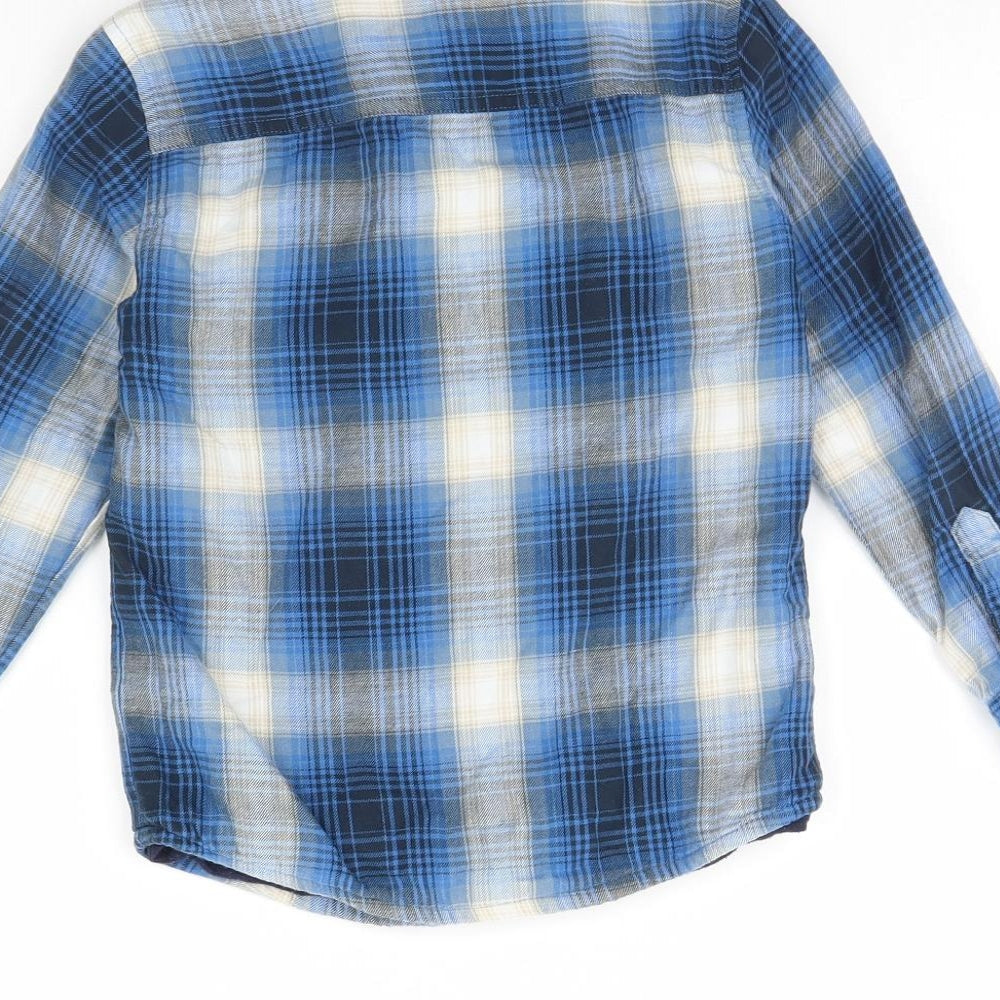 NEXT Boys Blue Check  Basic Button-Up Size 6 Years