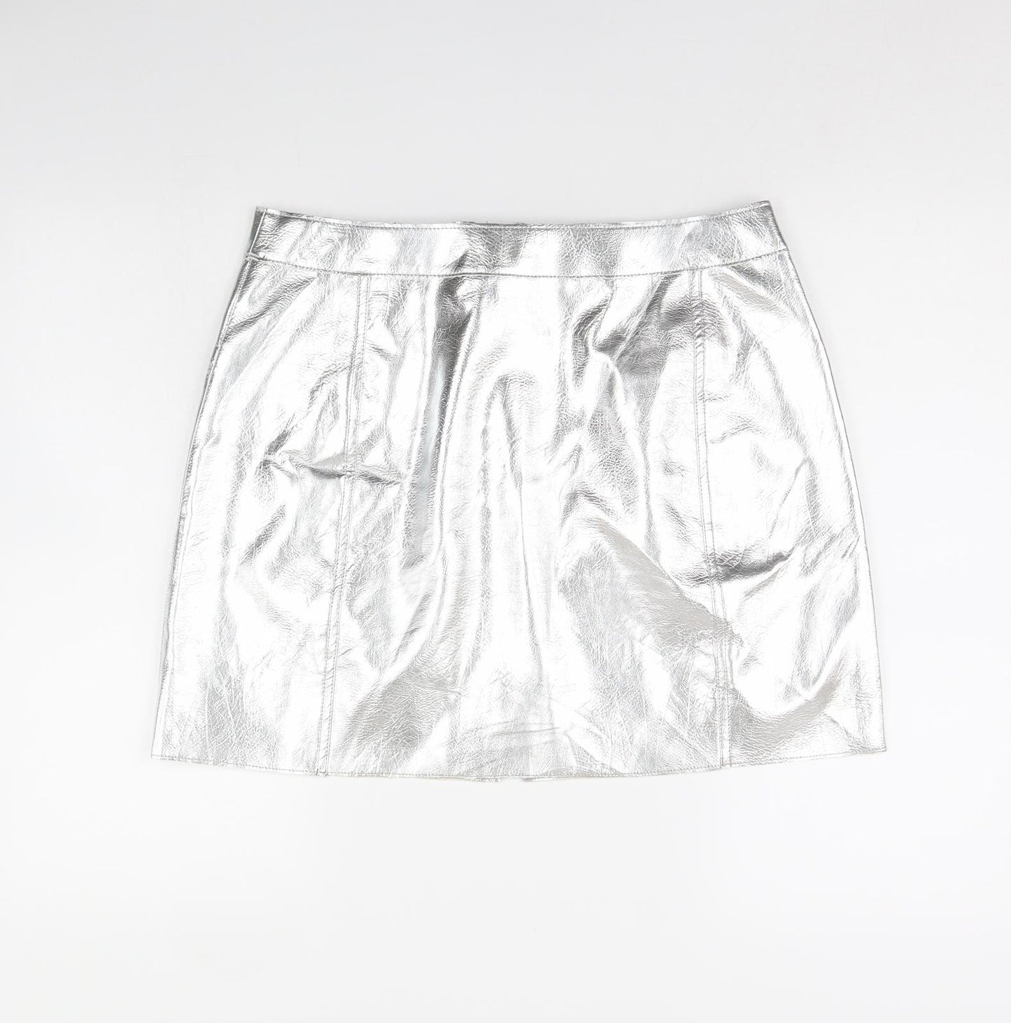 River Island Womens Silver   Mini Skirt Size 14