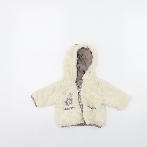 Preworn Girls Ivory   Jacket  Size 0-3 Months