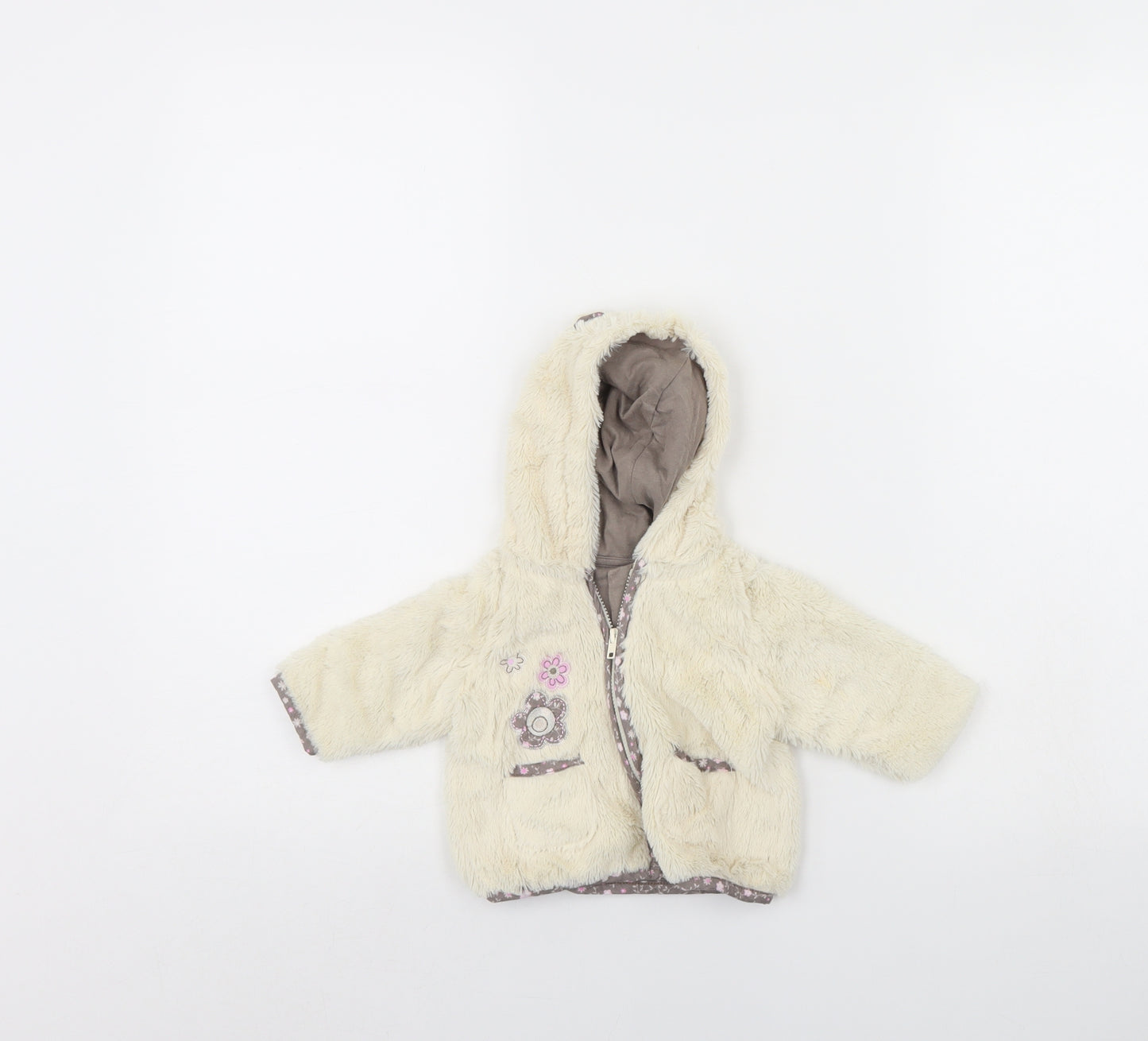 Preworn Girls Ivory   Jacket  Size 0-3 Months