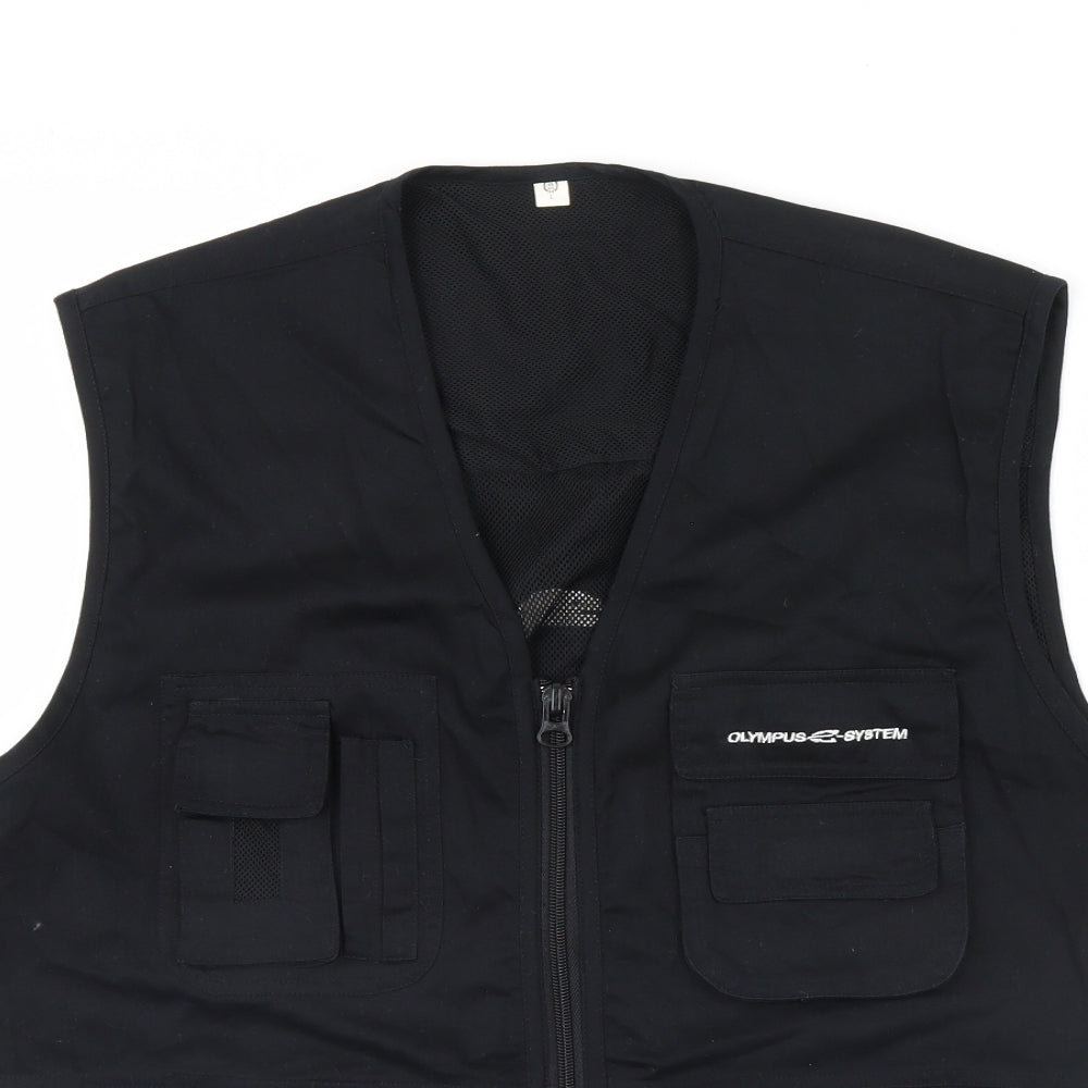 olympus system Mens Black   Gilet Jacket Size L