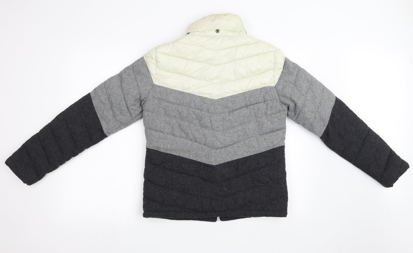 Superdry Mens Black Striped  Jacket Coat Size M