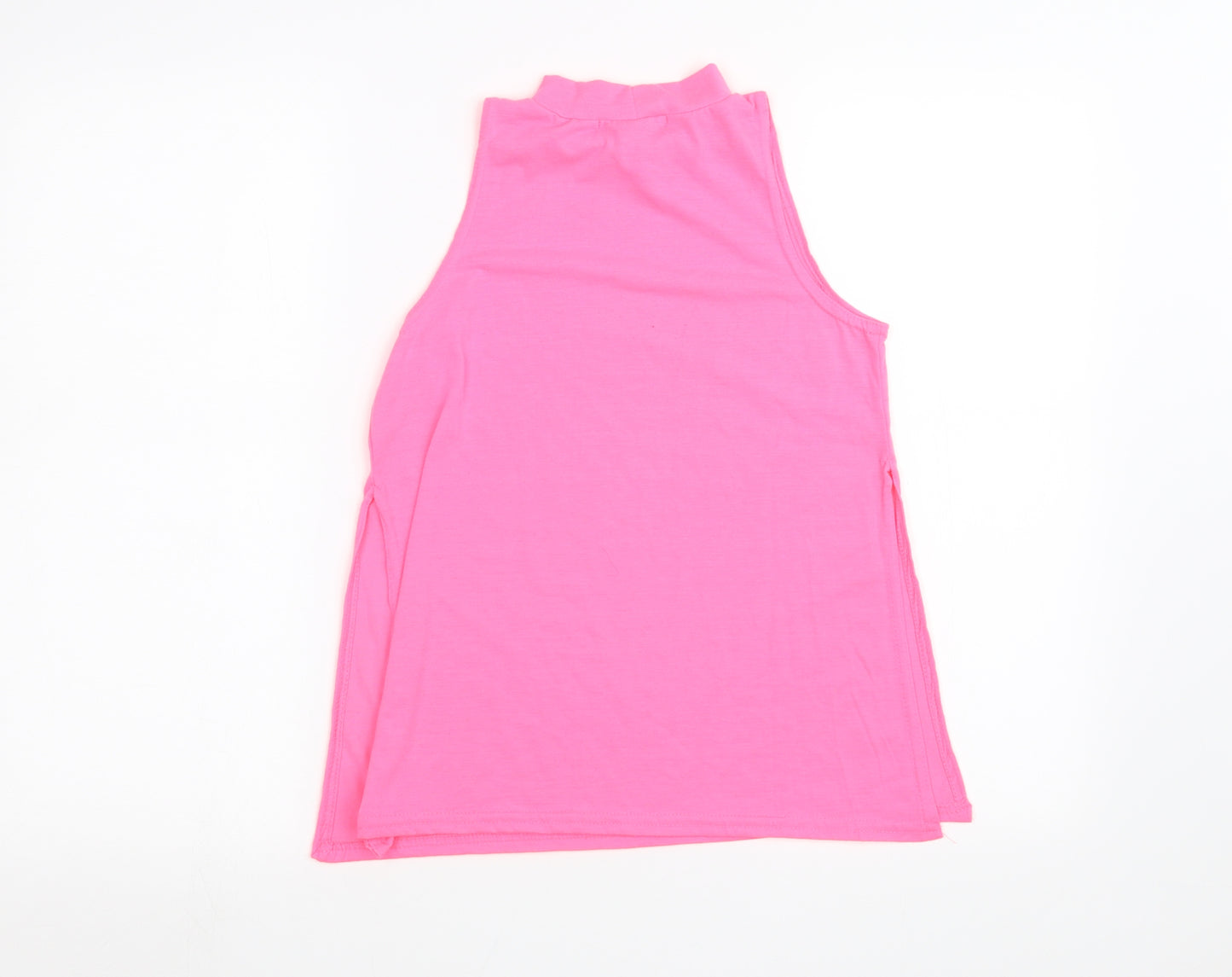 Pretty Body Womens Pink   Basic Tank Size 12  - Splits on both sides